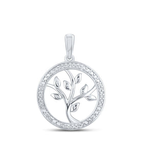 Sterling Silver Round Diamond Gift Pendant 1/12 Cttw - Splendid Jewellery