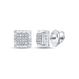 Sterling Silver Gift - Ready Diamond Earrings with Natural Sparkle - Splendid Jewellery