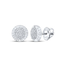 Load image into Gallery viewer, Sterling Silver Modern Diamond Earrings with Fine Detail - Splendid Jewellery