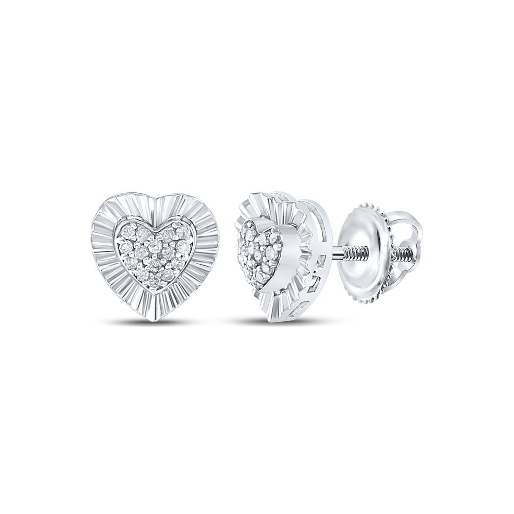 Diamond Earrings in Sterling Silver for Everyday Wear - Splendid Jewellery