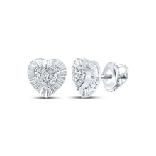 Load image into Gallery viewer, Diamond Earrings in Sterling Silver for Everyday Wear - Splendid Jewellery