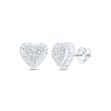Load image into Gallery viewer, Sterling Silver Elegant Earrings with Diamond with Fine Detail - Splendid Jewellery