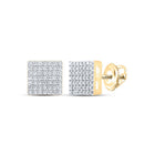 Gold Elegant Earrings with Diamond with Elegant Styling - Splendid Jewellery