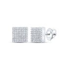 Sterling Silver Gift - Ready Diamond Earrings for Everyday Wear - Splendid Jewellery