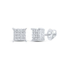 Sterling Silver Luxury Diamond Earrings with Natural Sparkle - Splendid Jewellery