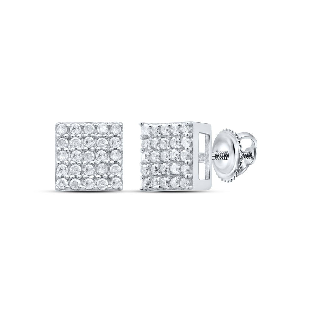 Sterling Silver Diamond Earrings for Everyday Wear for Everyday Wear - Splendid Jewellery