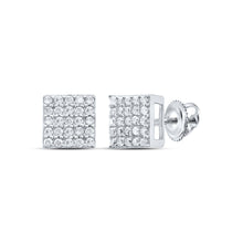 Load image into Gallery viewer, Sterling Silver Diamond Earrings for Everyday Wear for Everyday Wear - Splendid Jewellery