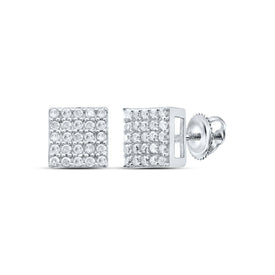 Sterling Silver Diamond Earrings for Everyday Wear for Everyday Wear - Splendid Jewellery