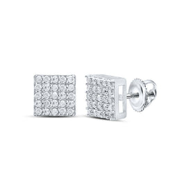 Sterling Silver Elegant Earrings with Diamond with Natural Sparkle - Splendid Jewellery