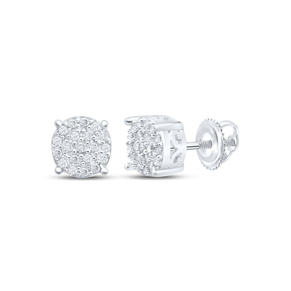 Round Diamond Earrings 1/8 Cttw - Splendid Jewellery
