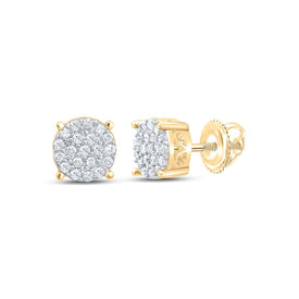 Round Diamond Earrings in Gold Gift Edition - Splendid Jewellery