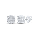 Sterling Silver Luxury Diamond Earrings with Elegant Styling - Splendid Jewellery