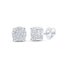 Sterling Silver Luxury Diamond Earrings with Elegant Styling - Splendid Jewellery