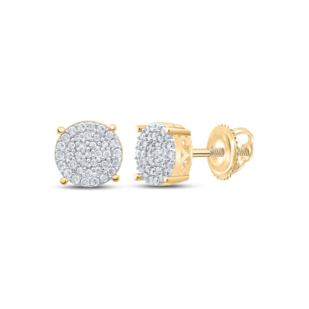 Gold Elegant Earrings with Diamond - Splendid Jewellery