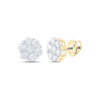 14K Yellow Gold Diamond Earrings 1/2 Cttw with Elegant Styling - Splendid Jewellery