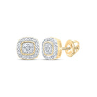 Round Diamond Earrings in Gold with Elegant Styling - Splendid Jewellery