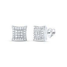 Load image into Gallery viewer, Sterling Silver Modern Diamond Earrings for Everyday Wear - Splendid Jewellery