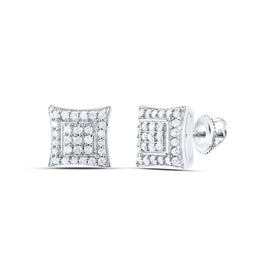 Sterling Silver Modern Diamond Earrings for Everyday Wear - Splendid Jewellery