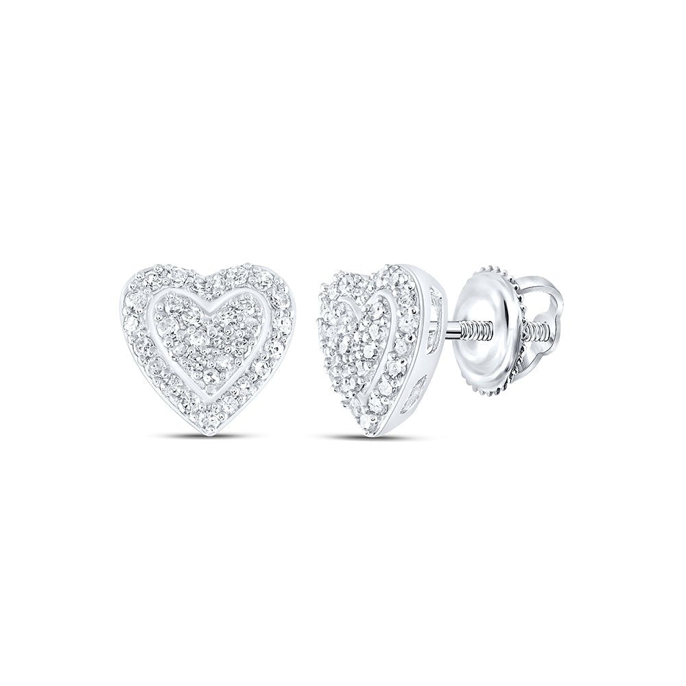 Round Diamond Earrings in Sterling Silver Gift Edition - Splendid Jewellery