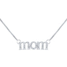 Sterling Silver Round Diamond P2 Mom Gift Necklace 1/20 Cttw - Splendid Jewellery