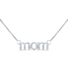Load image into Gallery viewer, Sterling Silver Round Diamond P2 Mom Gift Necklace 1/20 Cttw - Splendid Jewellery