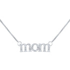 Sterling Silver Round Diamond P2 Mom Gift Necklace 1/20 Cttw - Splendid Jewellery