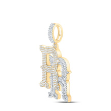 Load image into Gallery viewer, 10K Yellow Gold Diamond Initial "Rr" Charm Pendant 3 Cttw - Splendid Jewellery