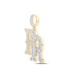 10K Yellow Gold Diamond Initial "Rr" Charm Pendant 3 Cttw - Splendid Jewellery