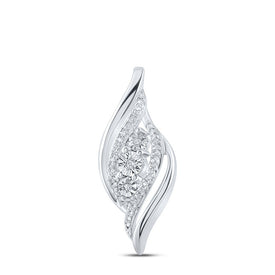 Sterling Silver Round Diamond Gift Pendant 1/12 Cttw - Splendid Jewellery