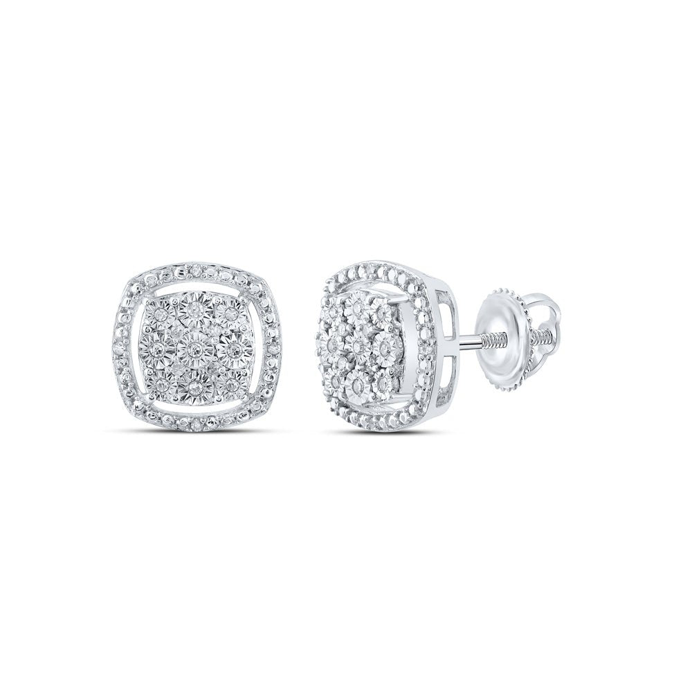Sterling Silver Diamond Earrings for Everyday Wear Gift Edition - Splendid Jewellery