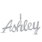 10K Yellow Gold Round Diamond ASHLEY Name Pendant 2 5/8 Cttw - Splendid Jewellery