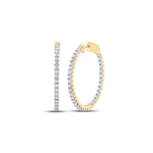 Load image into Gallery viewer, 14K Yellow Gold Modern Diamond Earrings with Natural Sparkle - Splendid Jewellery