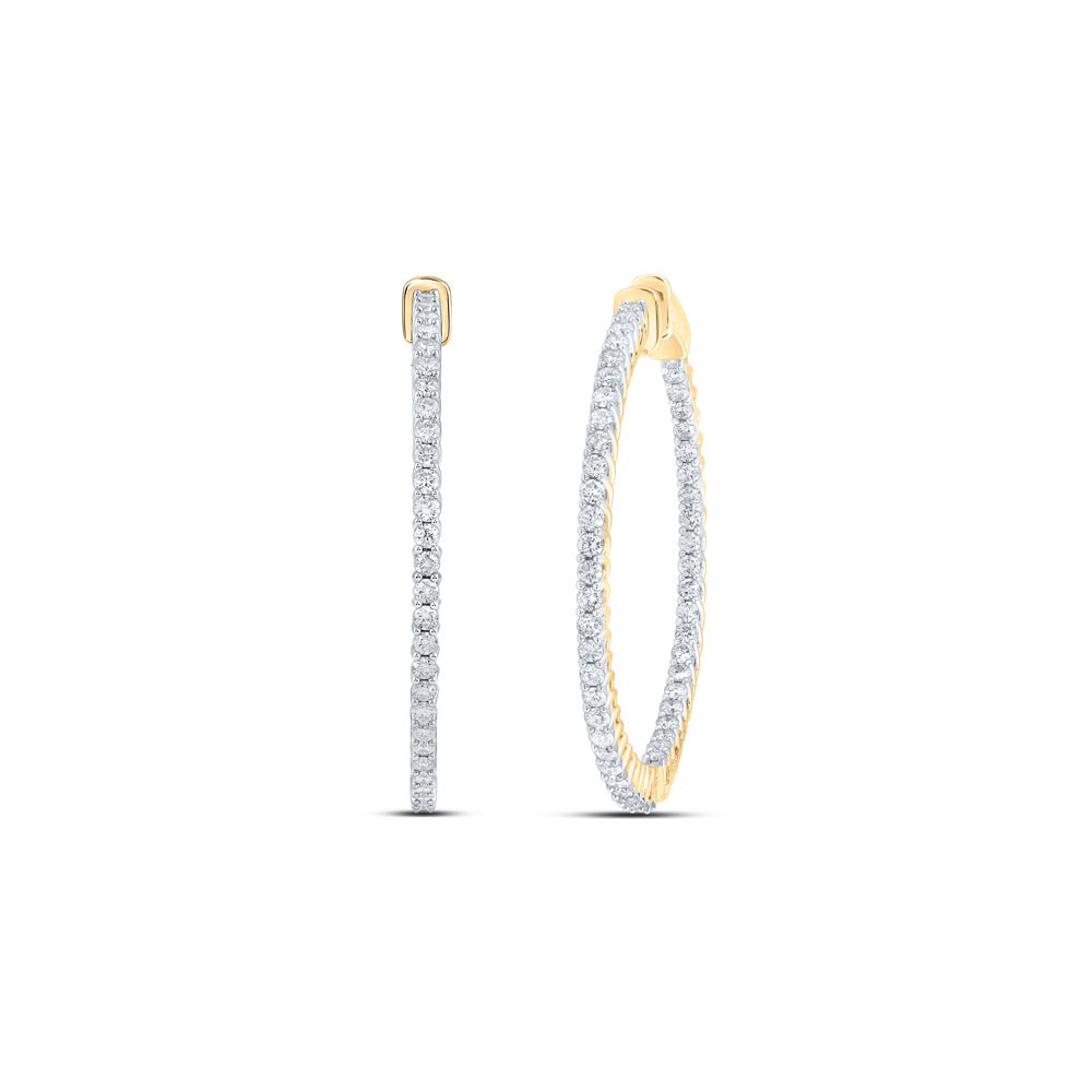 Diamond Hoop Earrings with Natural Sparkle with Natural Sparkle - Splendid Jewellery