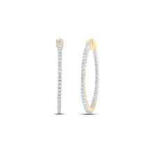 Load image into Gallery viewer, Diamond Hoop Earrings with Natural Sparkle with Natural Sparkle - Splendid Jewellery