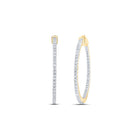 Diamond Hoop Earrings with Natural Sparkle with Natural Sparkle - Splendid Jewellery