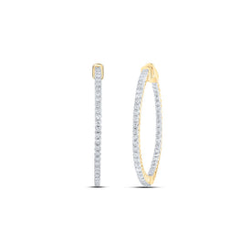 Diamond Hoop Earrings with Natural Sparkle with Natural Sparkle - Splendid Jewellery