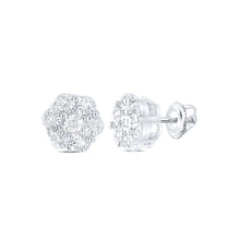 Load image into Gallery viewer, Sterling Silver Round Diamond Earrings Gift Edition - Splendid Jewellery