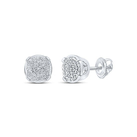 Sterling Silver Gift - Ready Diamond Earrings with Fine Detail - Splendid Jewellery