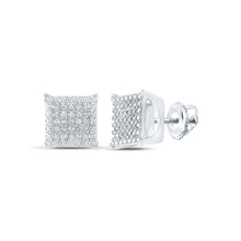 Load image into Gallery viewer, Sterling Silver Diamond Earrings 1/6 Cttw - Splendid Jewellery