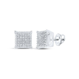 Sterling Silver Diamond Earrings 1/6 Cttw - Splendid Jewellery