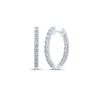 Sterling Silver Modern Diamond Earrings with Elegant Styling - Splendid Jewellery
