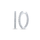 Sterling Silver Modern Diamond Earrings with Elegant Styling - Splendid Jewellery