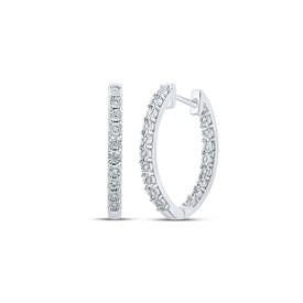 Sterling Silver Modern Diamond Earrings with Elegant Styling - Splendid Jewellery