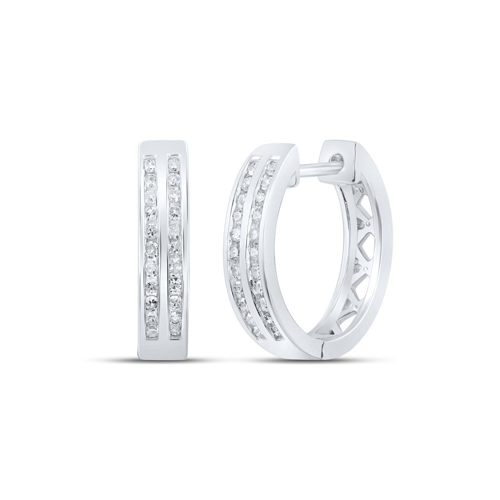 Round Diamond Hoop Earrings 1/3 Cttw - Splendid Jewellery