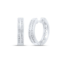 Load image into Gallery viewer, Round Diamond Hoop Earrings 1/3 Cttw - Splendid Jewellery