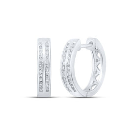 Round Diamond Hoop Earrings 1/3 Cttw - Splendid Jewellery