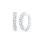 Diamond Hoop Earrings in Sterling Silver - Splendid Jewellery