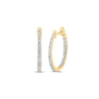 Diamond Hoop Earrings in Gold - Splendid Jewellery