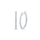 Sterling Silver Luxury Diamond Hoop Earrings - Splendid Jewellery