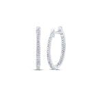 Sterling Silver Luxury Diamond Hoop Earrings - Splendid Jewellery